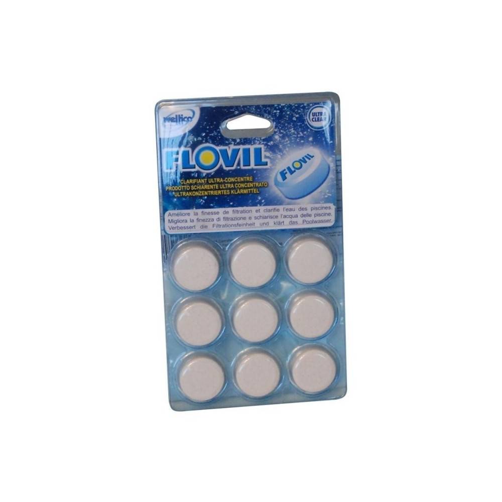 lot de 5 blisters Flovil de 9 pastilles - floculant clarifiant piscine - Image 2