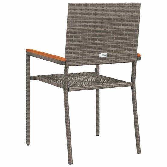 PANGIVO - Chaises empilables de jardin Gris et Marron 56 x 54 x 90 cm (2 pcs) - PANGIVO - Image 7