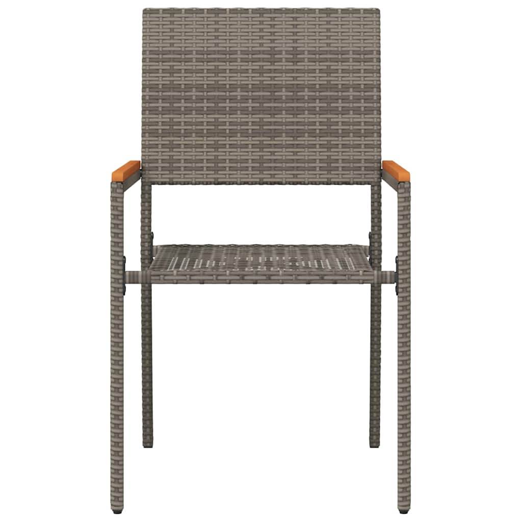 PANGIVO - Chaises empilables de jardin Gris et Marron 56 x 54 x 90 cm (2 pcs) - PANGIVO - Image 5