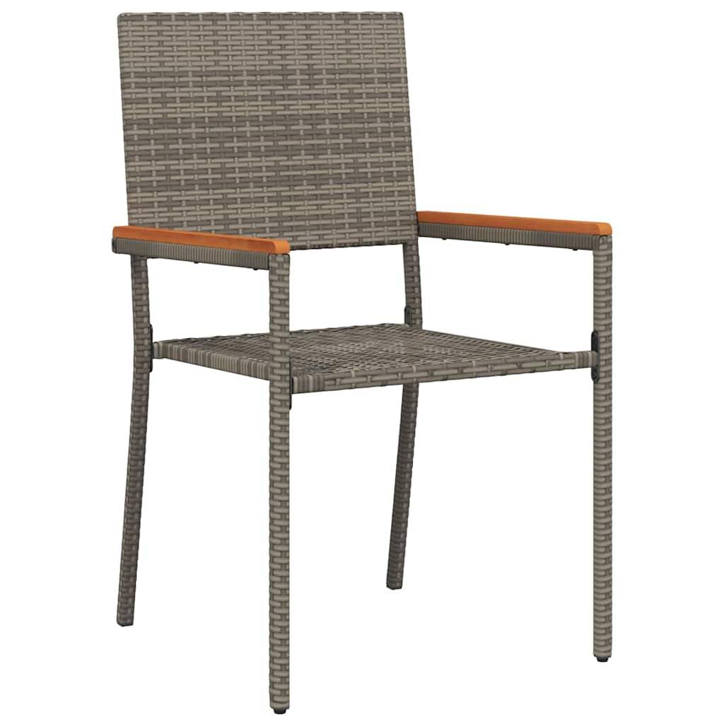 PANGIVO - Chaises empilables de jardin Gris et Marron 56 x 54 x 90 cm (2 pcs) - PANGIVO - Image 4