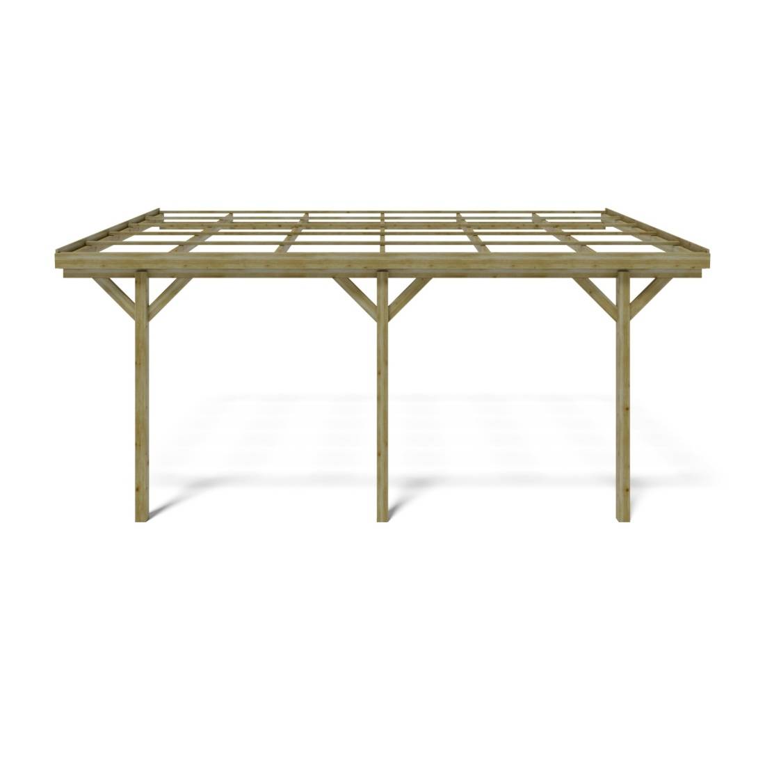 Altanka - Carport, abri de voiture 3x5.24 m - 15 m2 - adossé - CAR7-2 - ALTANKA - Image 4