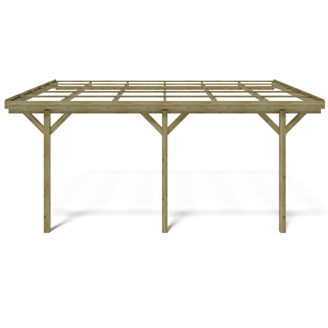 Altanka - Carport, abri de voiture 3x5.24 m - 15 m2 - adossé - CAR7-2 - ALTANKA - Image 2