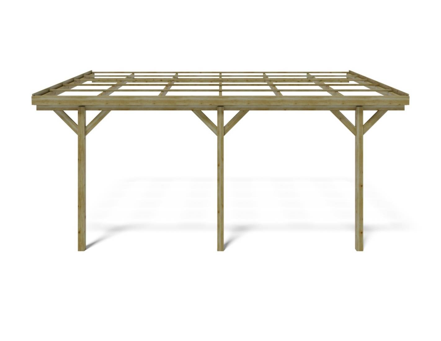 Altanka - Carport, abri de voiture 3x5.24 m - 15 m2 - adossé - CAR7-2 - ALTANKA - Image 4
