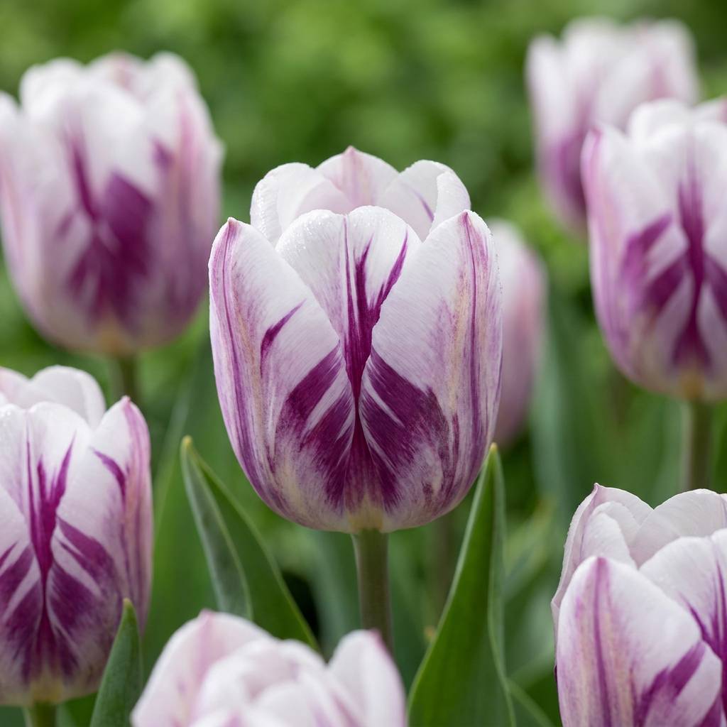 La Green Touch - Tulipe triomphe Flaming Flag - 15 bulbes - calibre 11/12 - Image 1