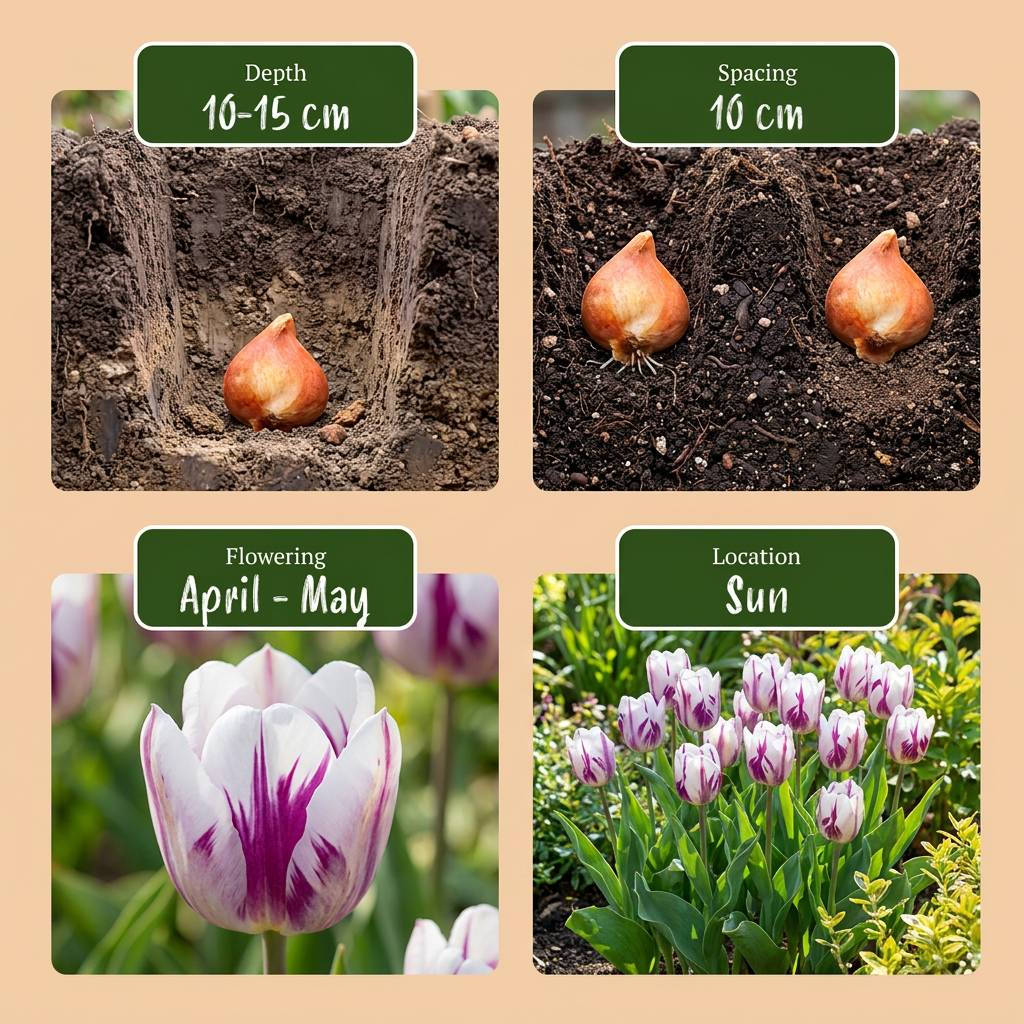 La Green Touch - Tulipe triomphe Flaming Flag - 15 bulbes - calibre 11/12 - Image 4