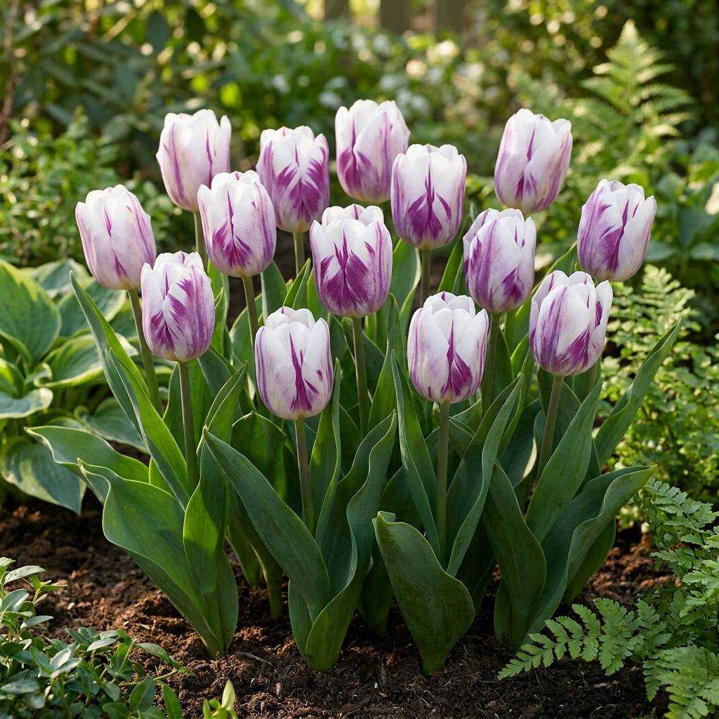 La Green Touch - Tulipe triomphe Flaming Flag - 15 bulbes - calibre 11/12 - Image 2