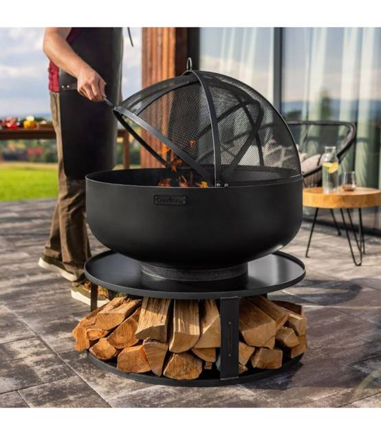 Braséro de jardin XXL PALERMO, 60cm de diamètre, acier naturel, CookKing, 111560 - Image 3