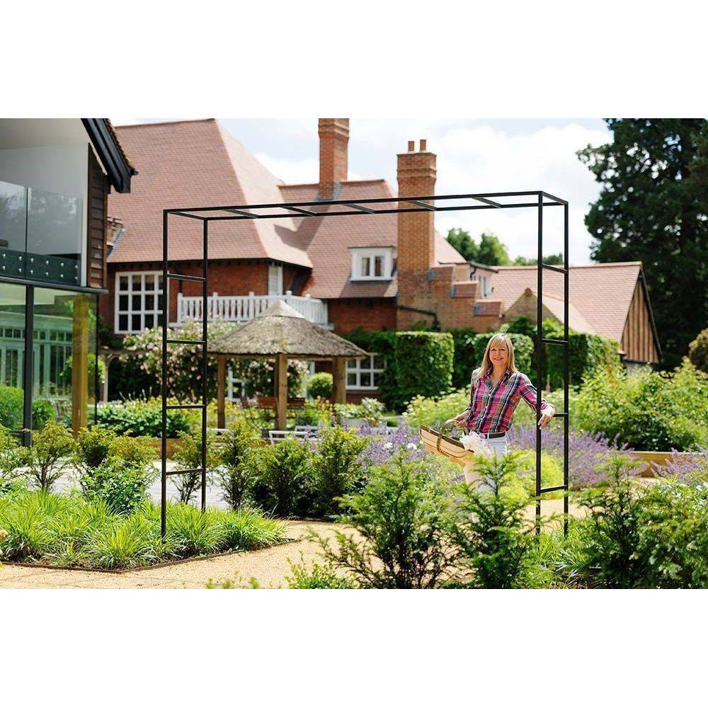 Harrod Horticultural - Arche de jardin carrée en acier galvanisé Square Longueur 3m - Image 2