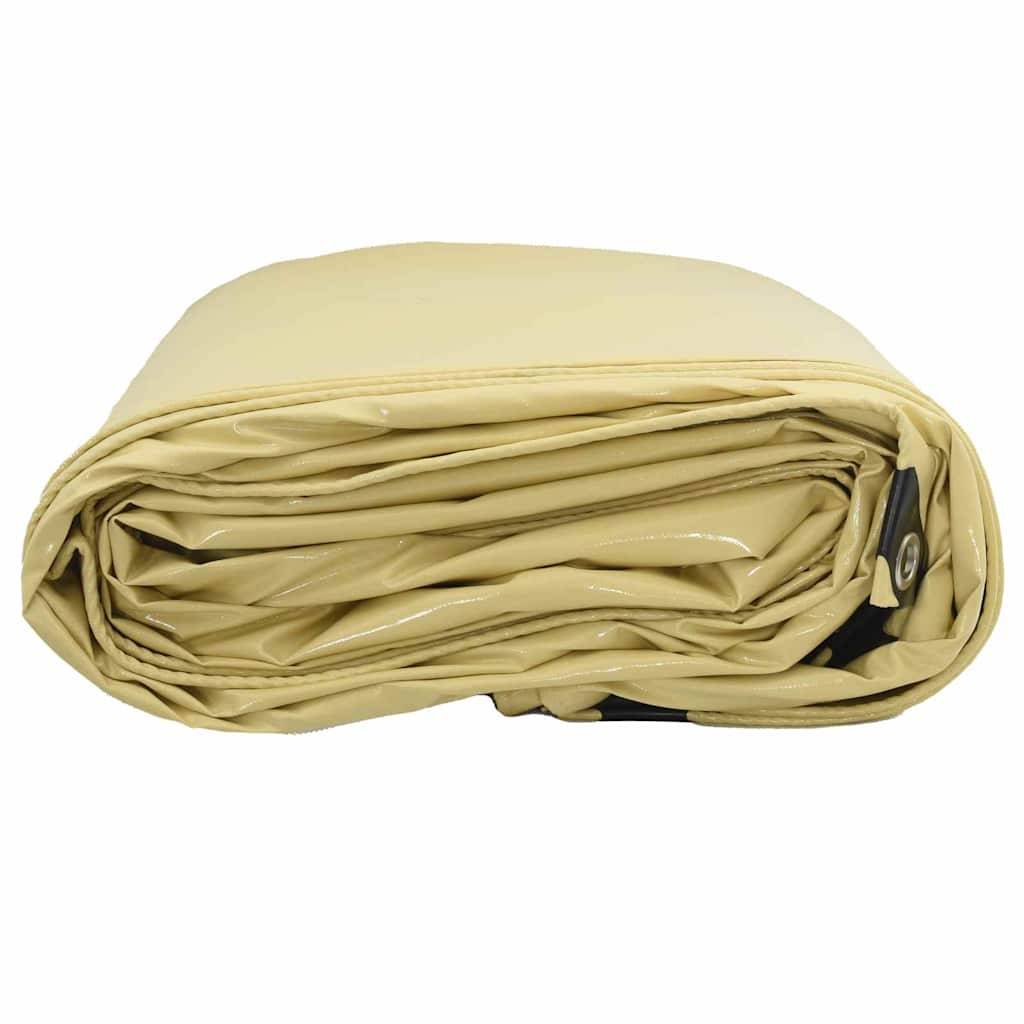 Maison Chic - Bâche de protection | Bâche 650g / m² Beige 5 x 5 m Toile avec revêtement en PVC Maison Chic - Image 4