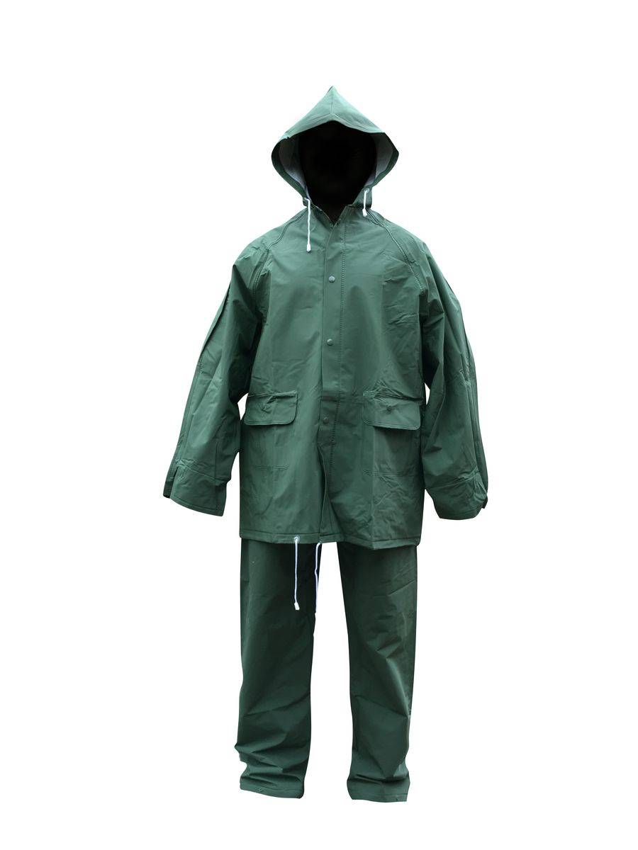 Rouchette - Ensemble de pluie - Veste et Pantalon BRUINE vert XL