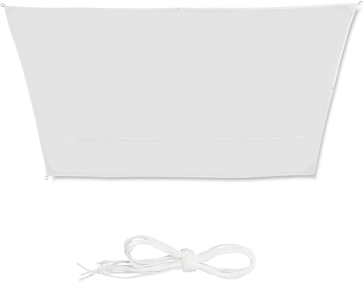 Helloshop26 - Voile d'ombrage trapèze 3 x 4 x 2 m blanc - Image 1