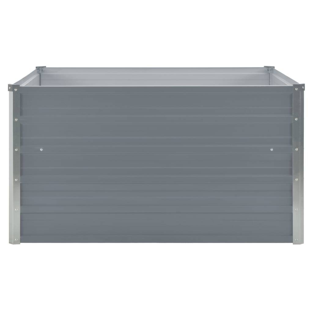 Jardinière 100 x 100 x 45 cm acier galvanisé gris - Image 3