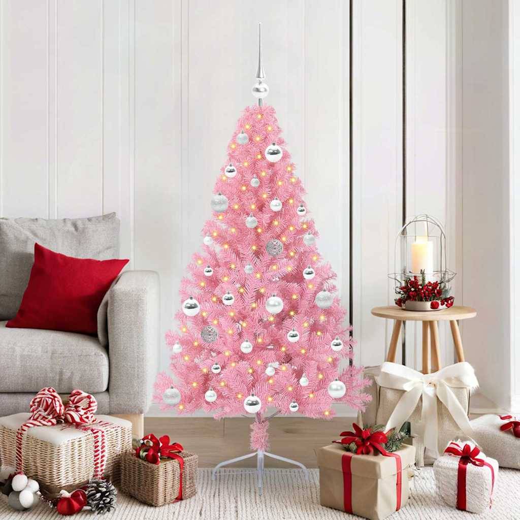 ComfortXL - Kit Complet Sapin de Noël Rose 150 cm Lumineux pour Intérieur et Extérieur Abrité – ComfortXL Outdoor Living - Image 1