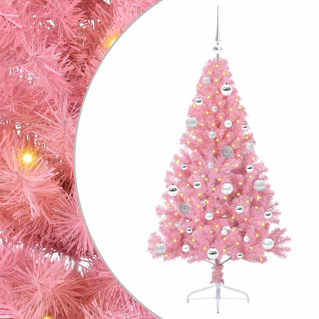 ComfortXL - Kit Complet Sapin de Noël Rose 150 cm Lumineux pour Intérieur et Extérieur Abrité – ComfortXL Outdoor Living - Image 2