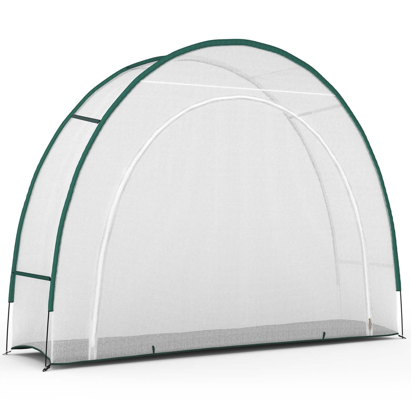 IDMARKET - Serre d'hivernage demi lune 300 x 80 x 220 cm balcon et terrasse - Image 4