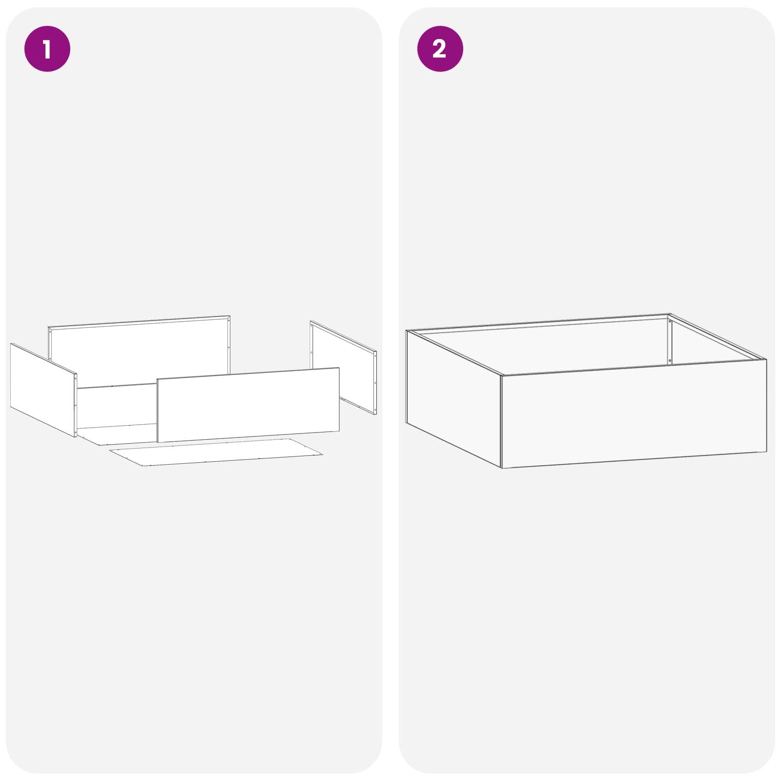 Vidaxl - Cache-pot de jardin 2 pc Argenté 40 x 40 x 20 cm vidaXL 8004991 - Image 8