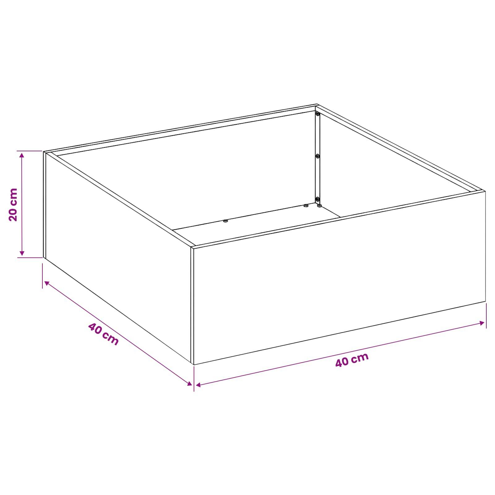 Vidaxl - Cache-pot de jardin 2 pc Argenté 40 x 40 x 20 cm vidaXL 8004991 - Image 3