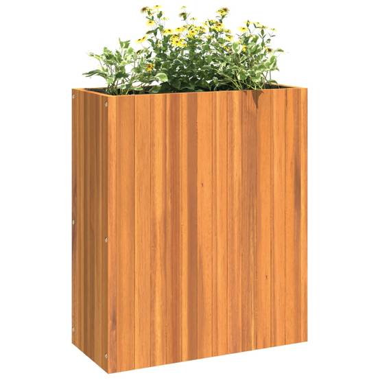 Jardinière bois d'acacia naturel 59 x 27.5 x 70 cm - PANGIVO - Image 4