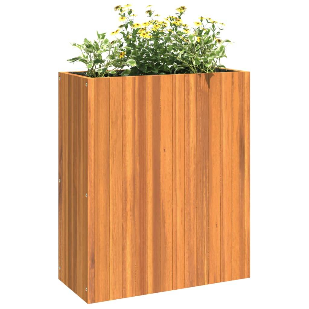 Jardinière bois d'acacia naturel 59 x 27.5 x 70 cm - PANGIVO - Image 4