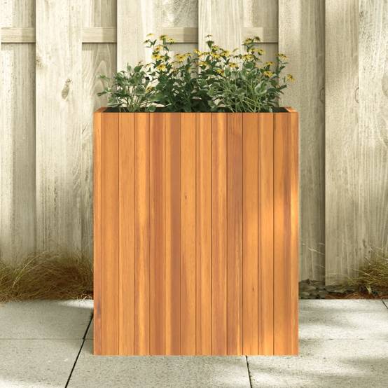 Jardinière bois d'acacia naturel 59 x 27.5 x 70 cm - PANGIVO - Image 3