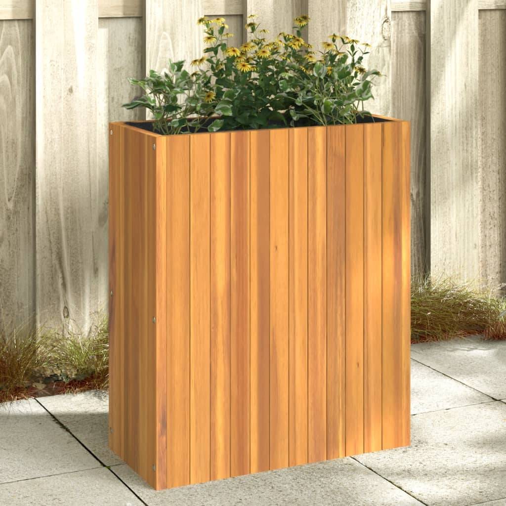 Jardinière bois d'acacia naturel 59 x 27.5 x 70 cm - PANGIVO - Image 1