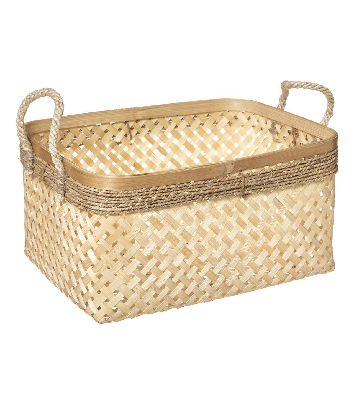 Set de 3 Paniers de rangement en Bambou et Roseau - Image 3