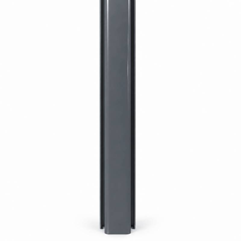 Poteau clôture aluminium multifonctions - Coloris - Gris anthracite RAL 7015, Epaisseur - 6,82 cm, Largeur - 5 cm, Longueur - 232 cm - Image 1