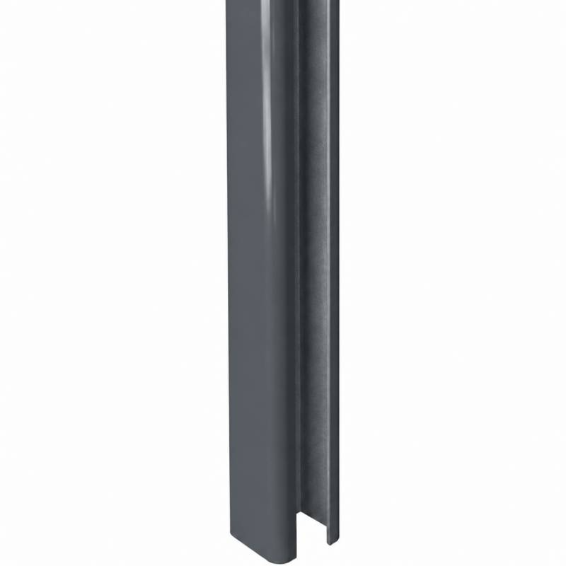Poteau clôture aluminium multifonctions - Coloris - Gris anthracite RAL 7015, Epaisseur - 6,82 cm, Largeur - 5 cm, Longueur - 232 cm - Image 3