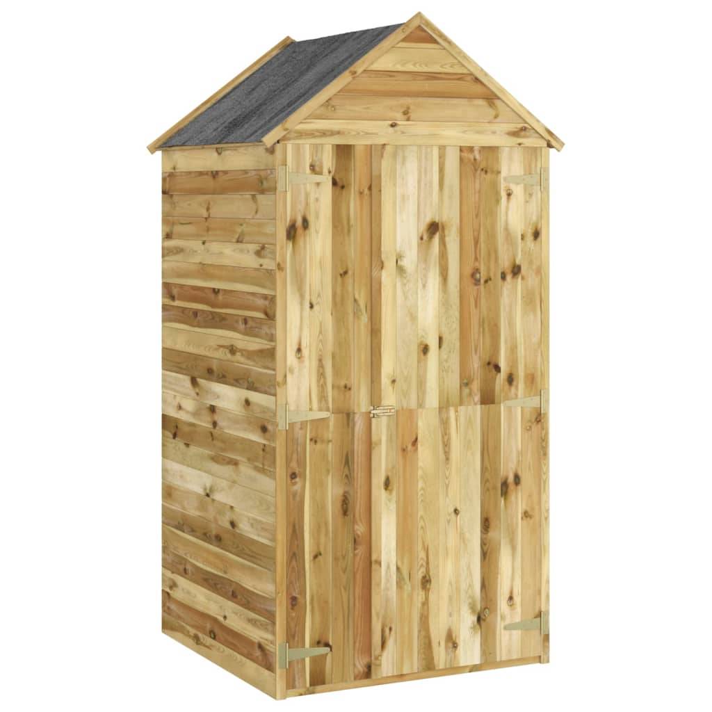 Helloshop26 - Abri à outils avec porte 107 x 107 x 220 cm Bois de pin imprégné marron - Image 1