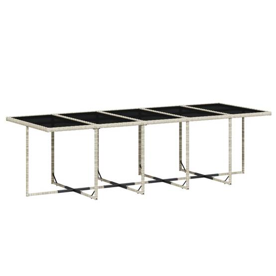ComfortXL - Table et Chaises de Jardin 14 Convives en Poly Rotin Gris, Ensemble Encastrable Gain de Place, Coussins Anthracite – ComfortXL Outdoor Living - Image 4