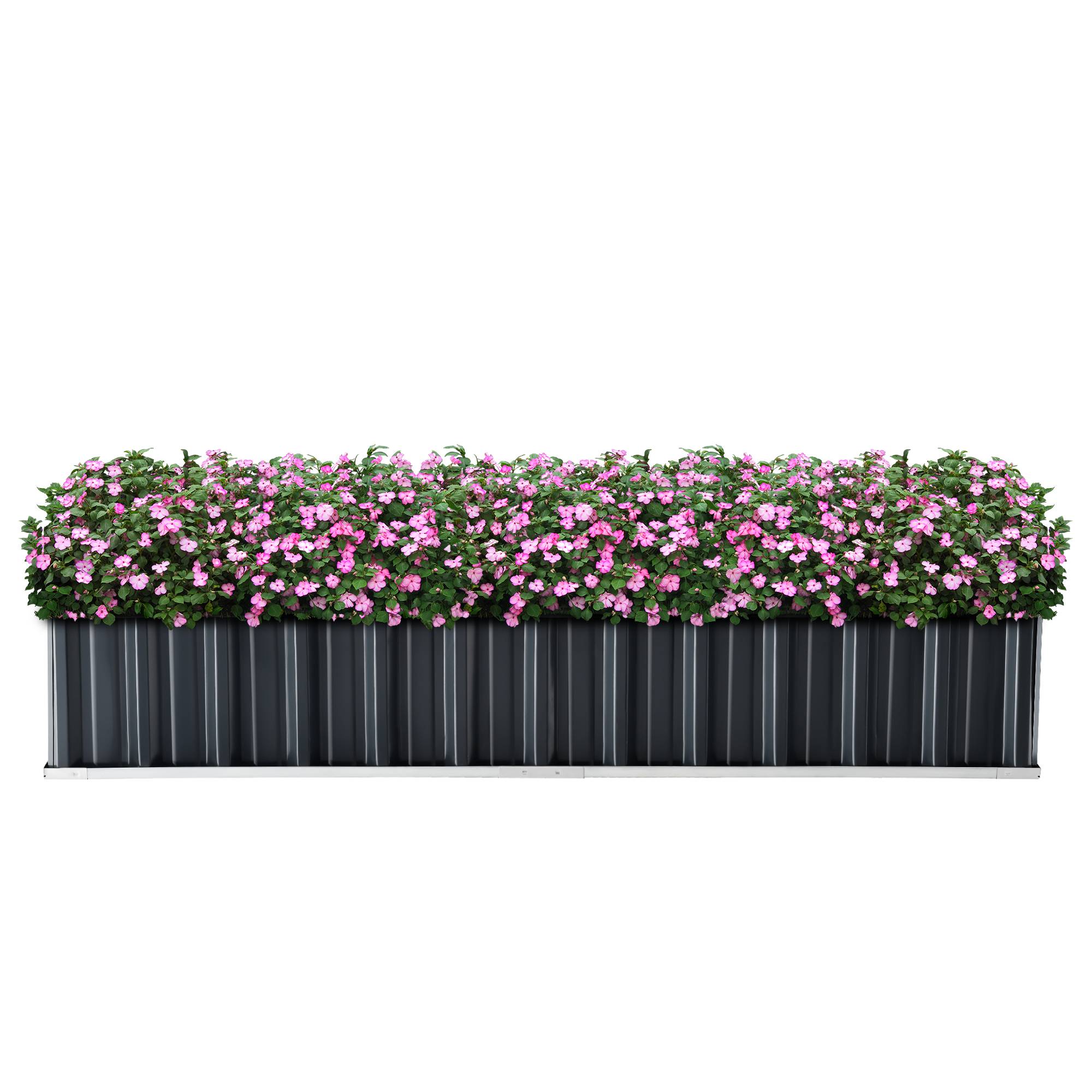 Jardinière Zevenaar rectangulaire acier galvanisé 174 x 90 x 30 cm anthracite [en.casa] - Image 1
