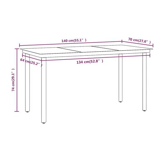 ComfortXL - Table et Chaises de Jardin 4 Pers Résine Tressée Acier Extérieur Beige 5 pcs – ComfortXL Outdoor Living - Image 8