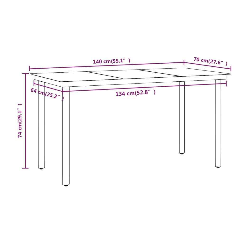 ComfortXL - Table et Chaises de Jardin 4 Pers Résine Tressée Acier Extérieur Beige 5 pcs – ComfortXL Outdoor Living - Image 8