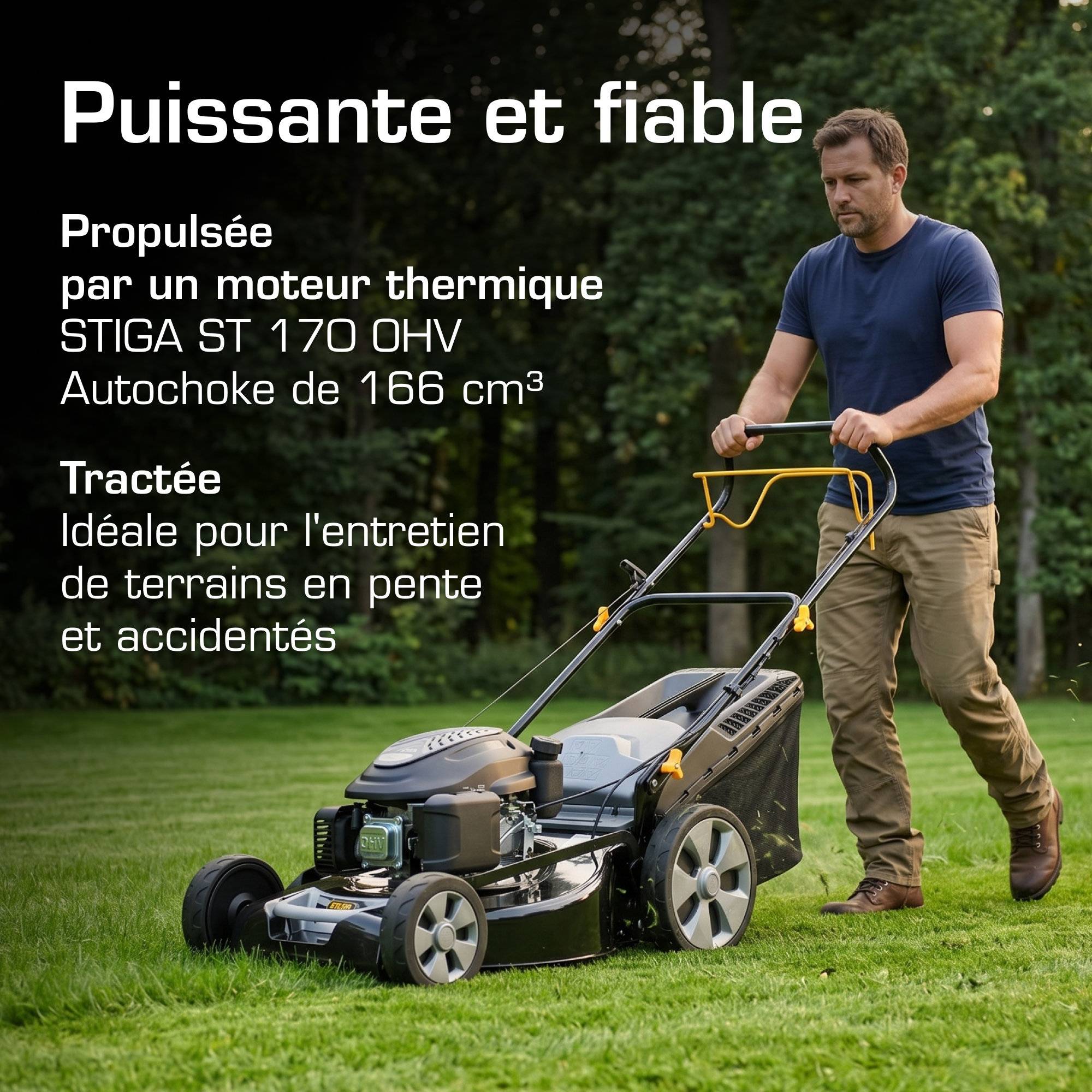 Alpina - Tondeuse AL5 51 SAQ, 166cc, largeur 51cm, bac 60L, 4 en 1 - ALPINA - Image 2