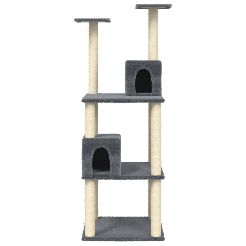 Vidaxl - Arbre à chat avec griffoirs en sisal Gris foncé 141 cm vidaXL 171526 - Image 5