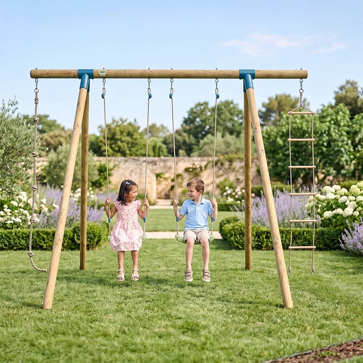 Portique bois 2,30 m Topwood ALTI 2 pour 4 enfants - Image 2