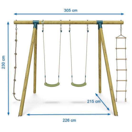 Portique bois 2,30 m Topwood ALTI 2 pour 4 enfants - Image 3