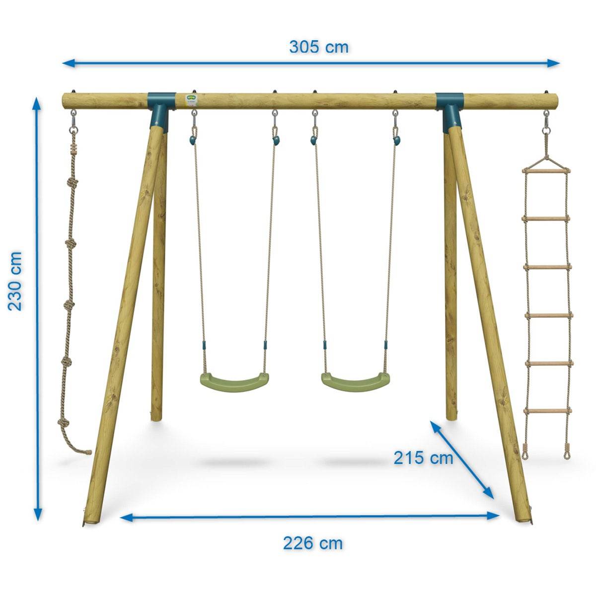 Portique bois 2,30 m Topwood ALTI 2 pour 4 enfants - Image 3