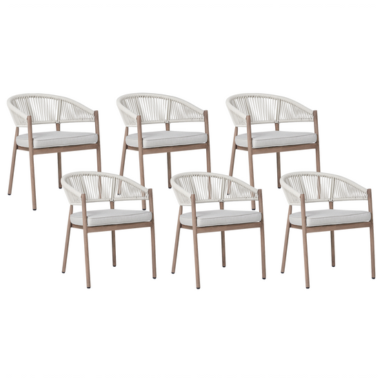 Chaise de jardin Aluminium Marron FLAVIA - Beliani - Image 1