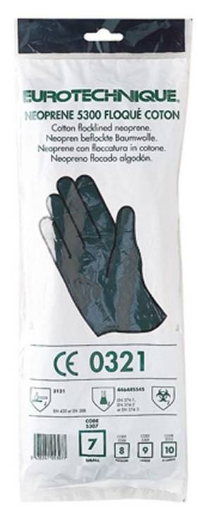 Gants résistant aux risques chimiques Eurotechnique 5310 (lot de 10) Noir 9 - Image 2