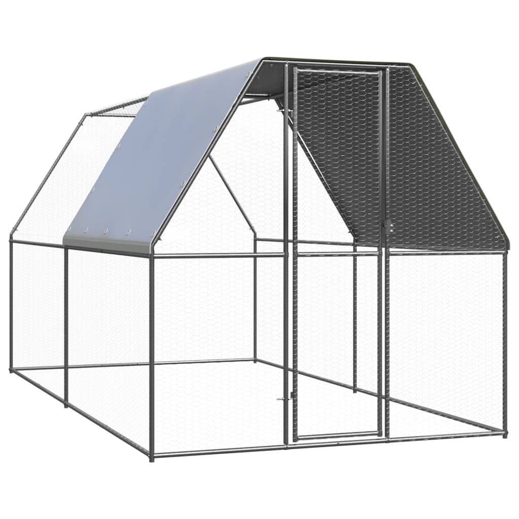 Vidaxl - Poulailler d'extérieur 2x4x2 m Acier galvanisé vidaXL 3089319 - Image 1