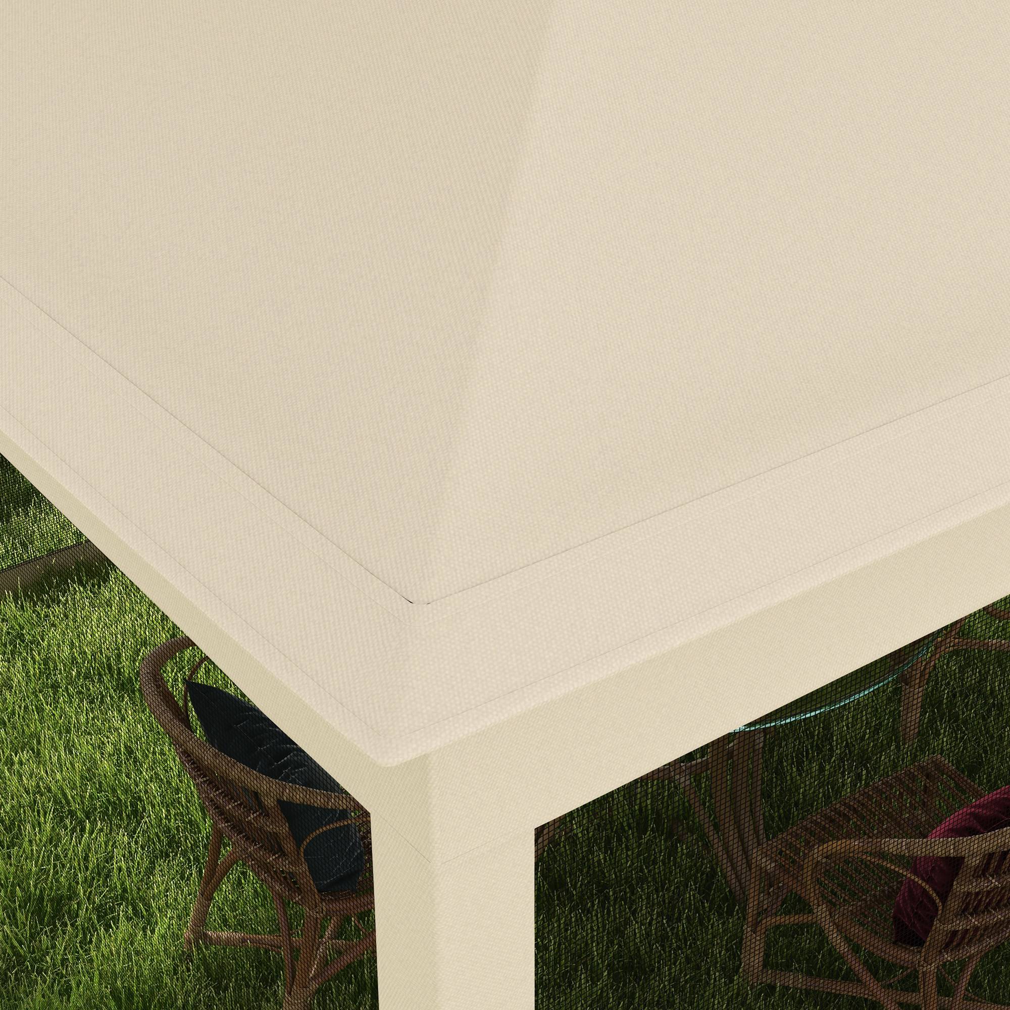 Outsunny - Tonnelle de Jardin Pop-up Pliant 3x3m imperméabilisé Anti UV, moustiquaires, Sac de Transport Métal/Polyester crème - Outsunny - Image 7