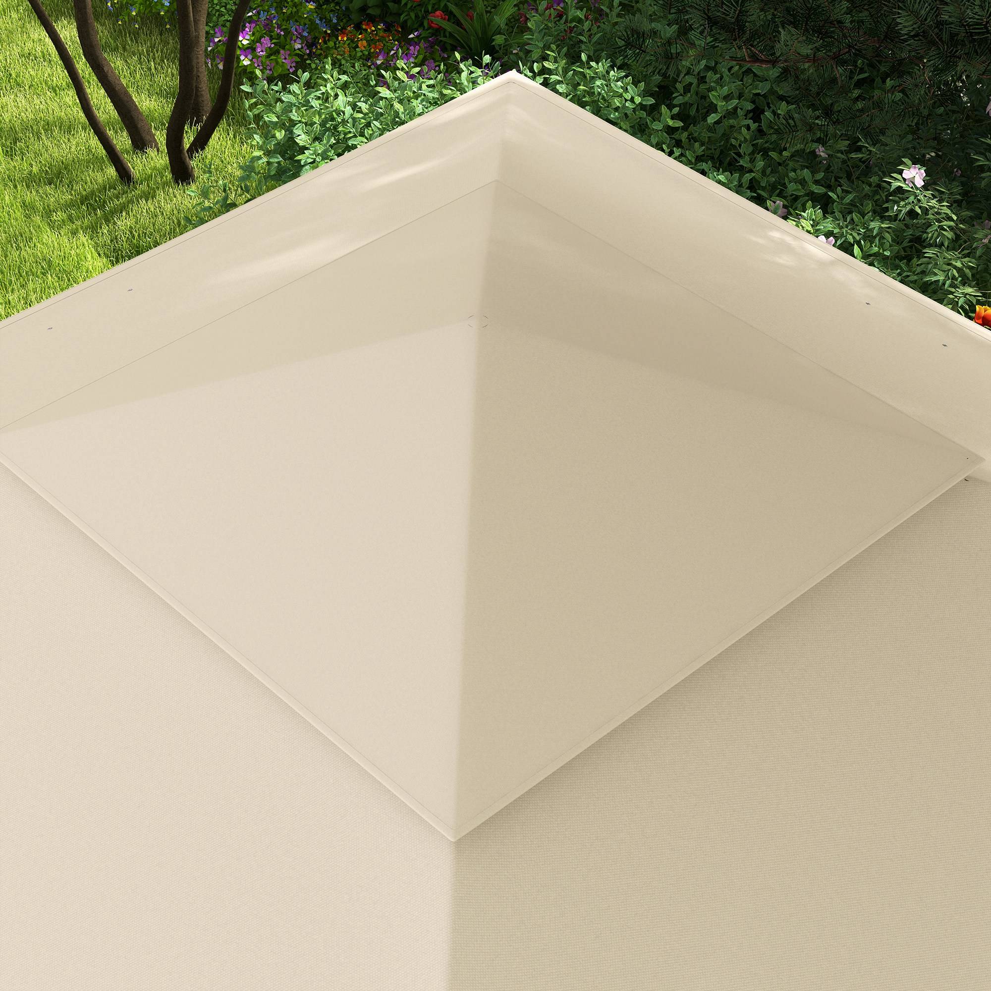Outsunny - Tonnelle de Jardin Pop-up Pliant 3x3m imperméabilisé Anti UV, moustiquaires, Sac de Transport Métal/Polyester crème - Outsunny - Image 6