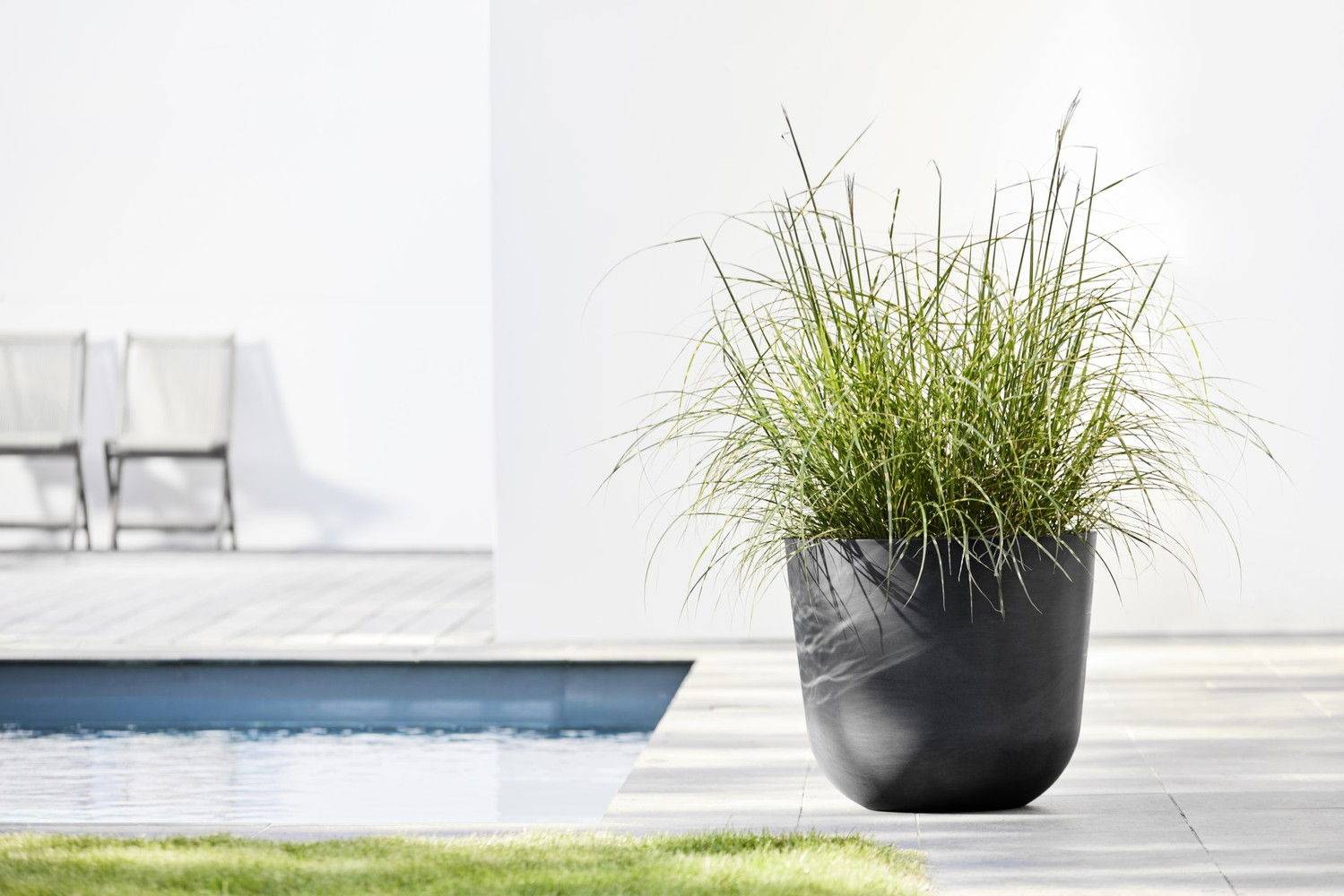 Ecopots - Pot Rond Oslo 45 Gris Foncé - Ø 45 x H. 39,2 cm - 46,6 L ECOPOTS - Image 5