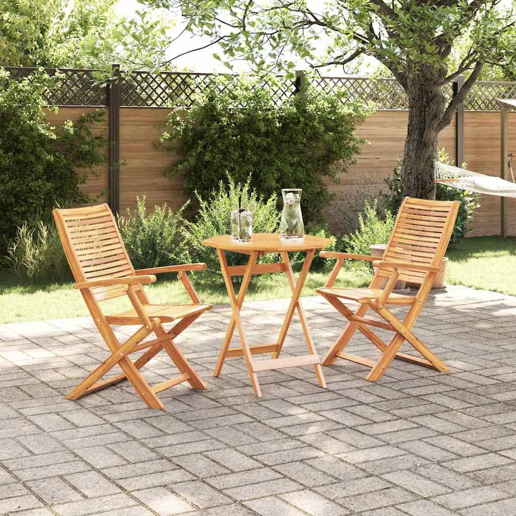 Vidaxl - Ensemble bistro pliant 3 pcs-Salons de jardin Marron Bois d'Acacia Massif 177925 - Image 1