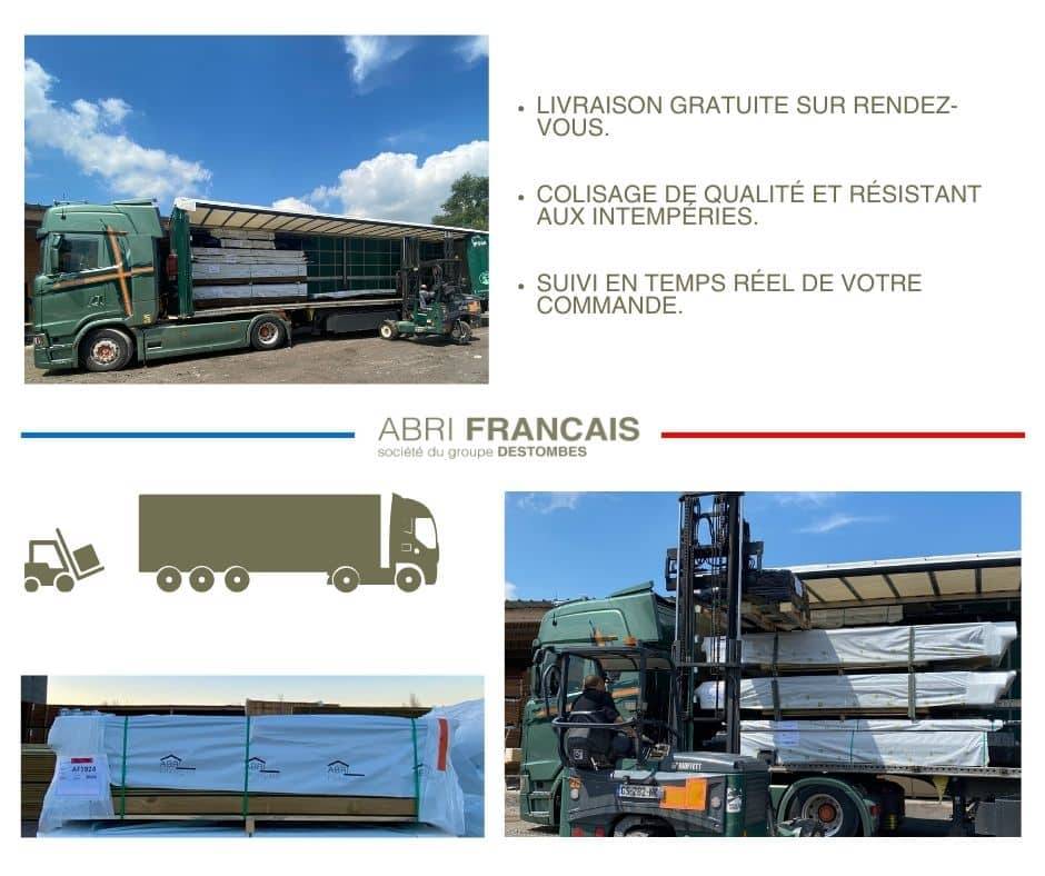 Abri Français - ABRI DE JARDIN bois autoclave 27mm - 4,34x2,64m / 11m2 - Bac acier - Plancher bois - Image 8