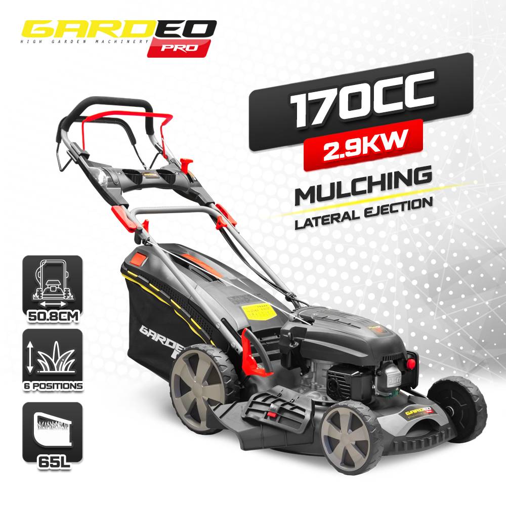 Gardeo Pro - Tondeuse thermique autotractée 170,1 cm³ avec coupe 50,8 cm, 2 lames mulching et éjection latérale – Gardéo Pro - Image 2