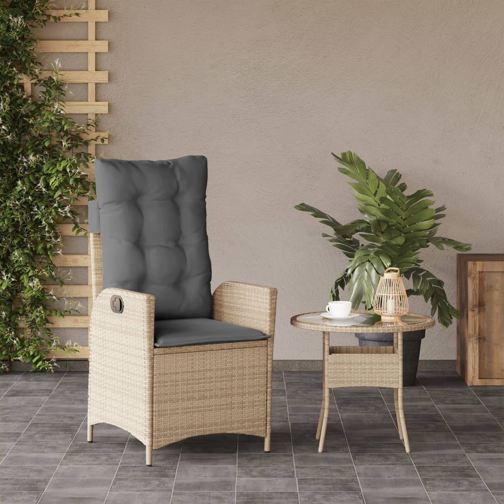 Prolenta Premium - Chaises de jardin rotin beige  57 x 61 x 93 cm  - Prolenta premium p367.1 - Image 3