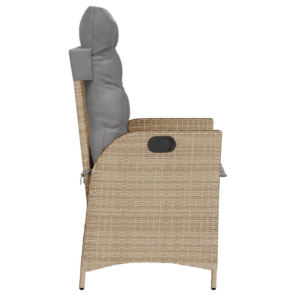 Prolenta Premium - Chaises de jardin rotin beige  57 x 61 x 93 cm  - Prolenta premium p367.1 - Image 5
