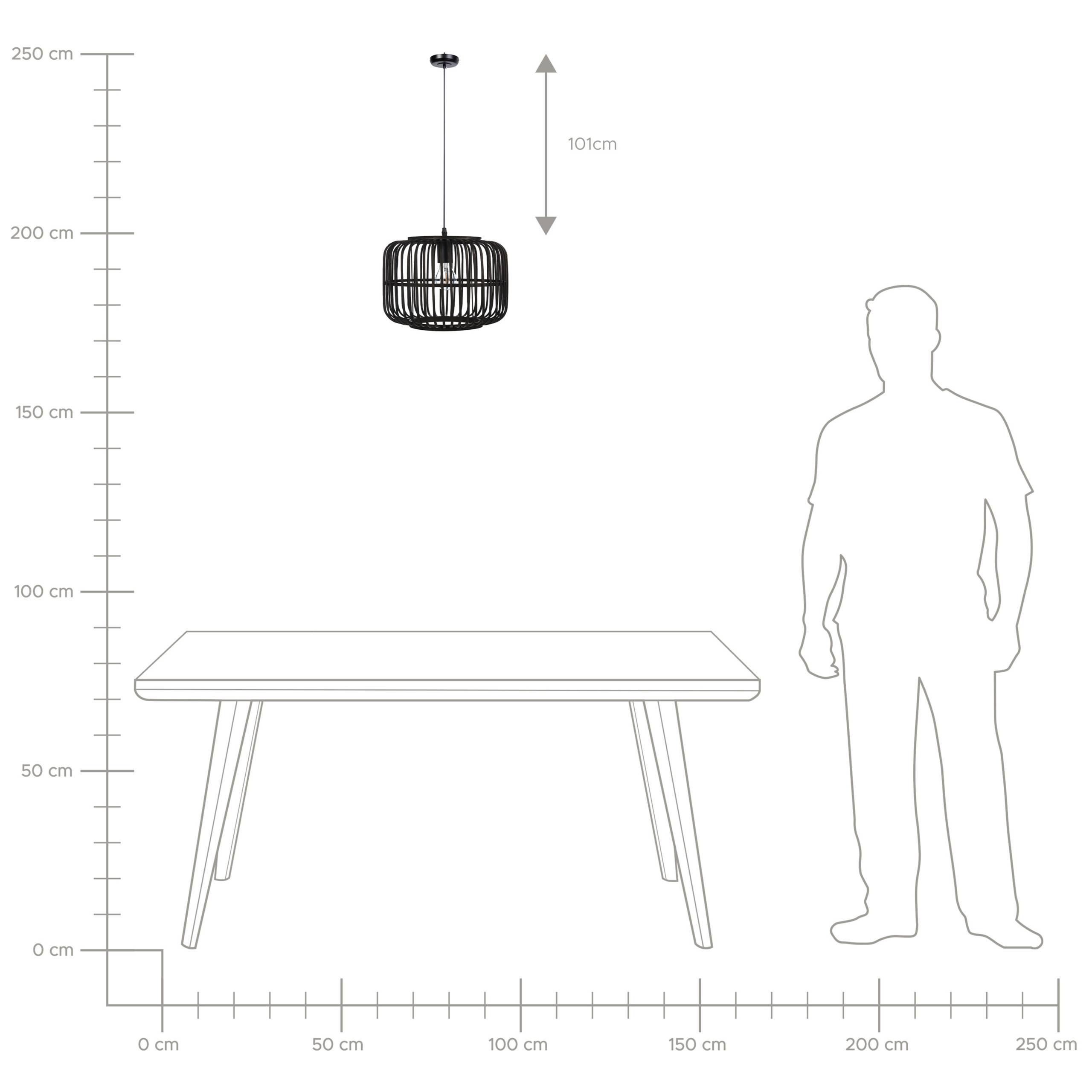 Beliani - Lampe suspension Bambou Noir MACHEKE - Beliani - Image 8